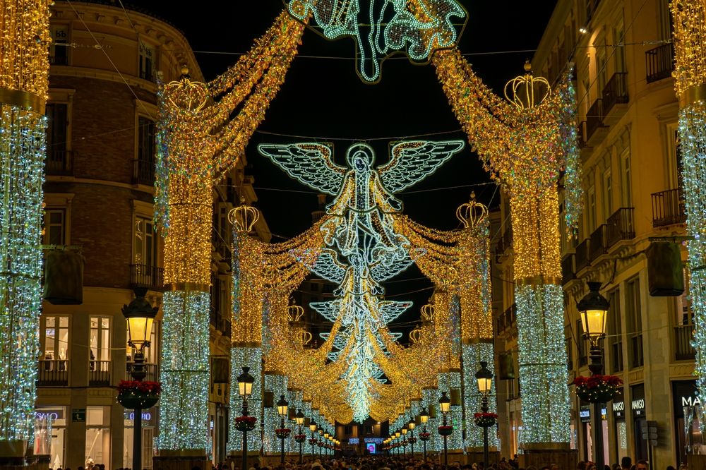 Malaga,,Spain,-,December,3,,2022:,Angels,On,Chhristmas,Decorations