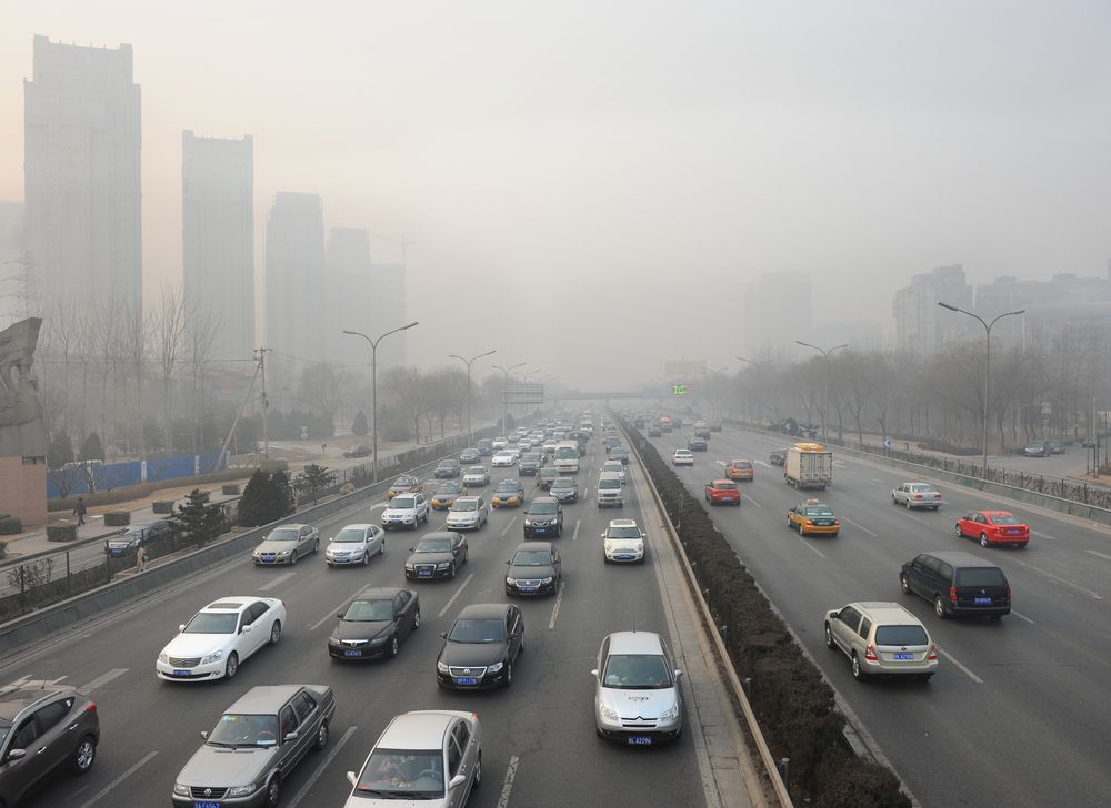 Beijing,-,May,9:,Traffic,Jam,And,Smog,In,Beijing's