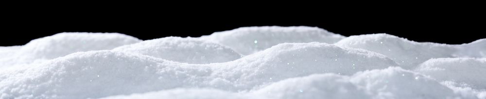 Banner,Of,Sparkling,Fuffy,White,Snow,Hills,Isolated,On,Black