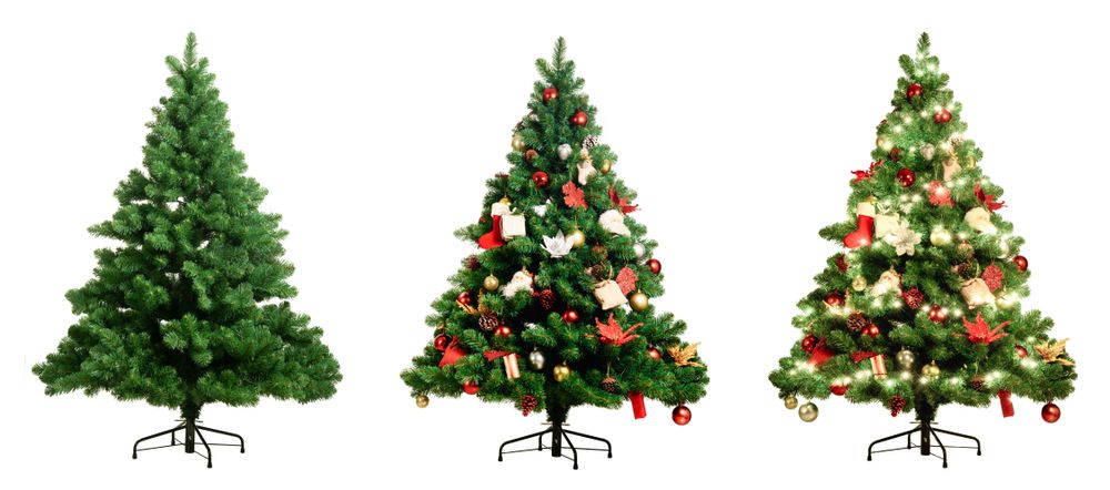 Christmas,Tree,On,White,Background,Three,Version,,Pine,With,No