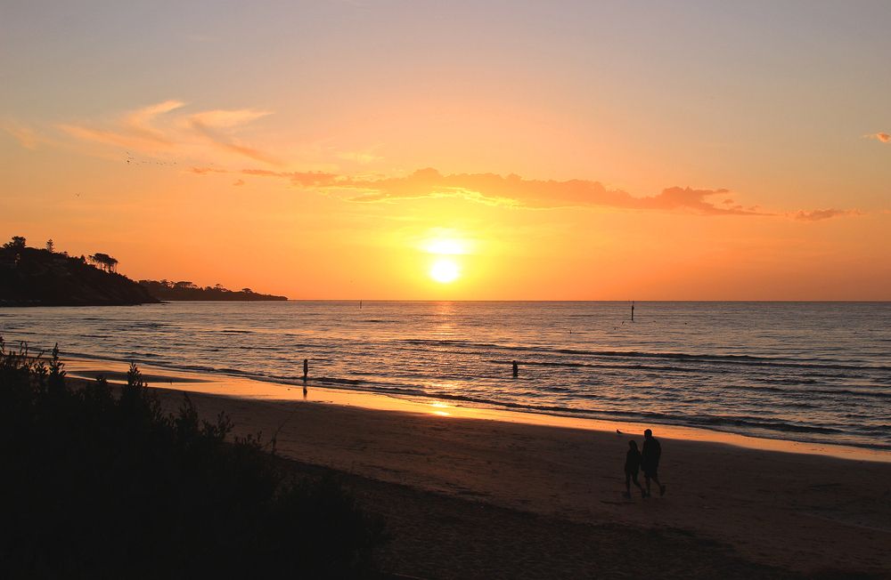 Sea,Sunset,At,Frankston,Beach,,Victoria,,Australia