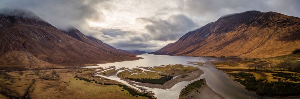 Landscape,View,Of,Scotland,And,Glen,Etive,From,An,Aerial