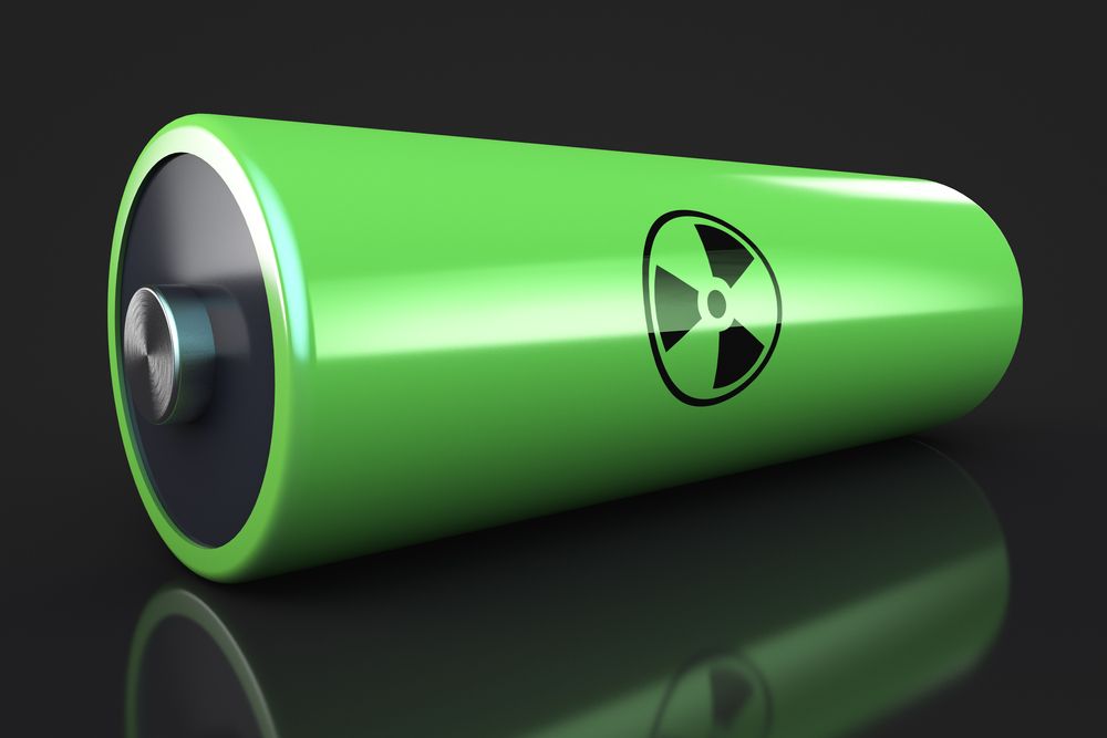 Nuclear,Battery.,Infinite,Energy,Concept.,Dark,Background.,3d,Rendering