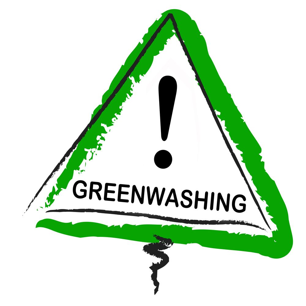 Greenwashing,And,Isolated,Green,Warning,Sign,Against,White,Background