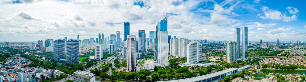 Aerial,View,Of,Jakarta,Downtown,Skyline,With,High-rise,Buildings,With