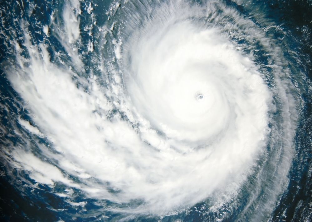 Typhoon,Over,Pacific,Ocean,-,Satellite,Photo