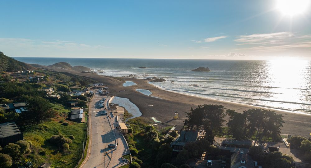 Matanzas,Beach,,Surf,And,Windsurf,Sport,,Chile,Aerial,View,,Drone