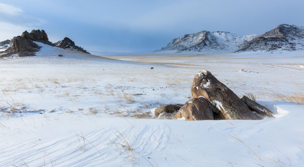 Landscape,Of,Mongolia,During,Winter