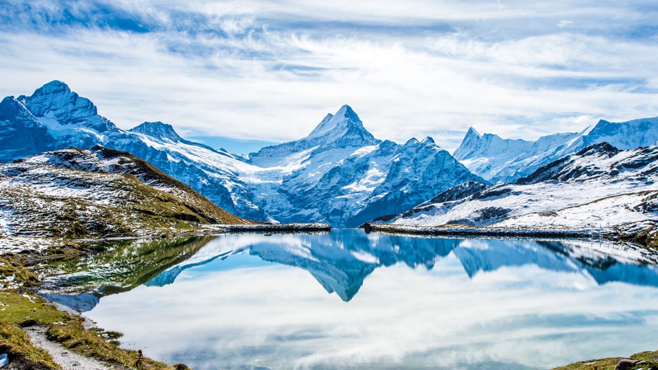 Swiss,Alps,Water,Reflection,In,Bachalpsee,-,Mountain,Lake,Above