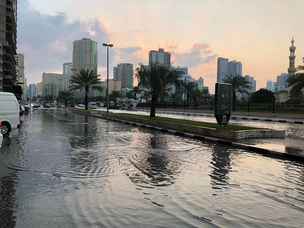 Dubai-sharjah,,United,Arab,Emirates,-,November,22,,2022:,Flooded,City