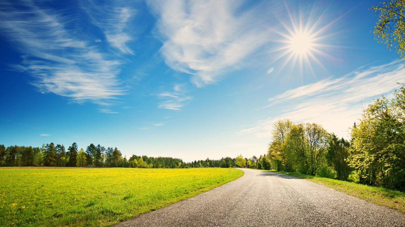 Asphalt,Road,Panorama,In,Countryside,On,Sunny,Spring,Day..,Route