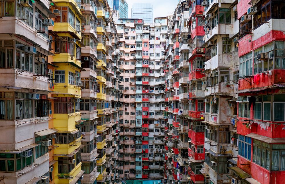 Overcrowded,Residential,Towers,In,A,Housing,Estate,In,Quarry,Bay,