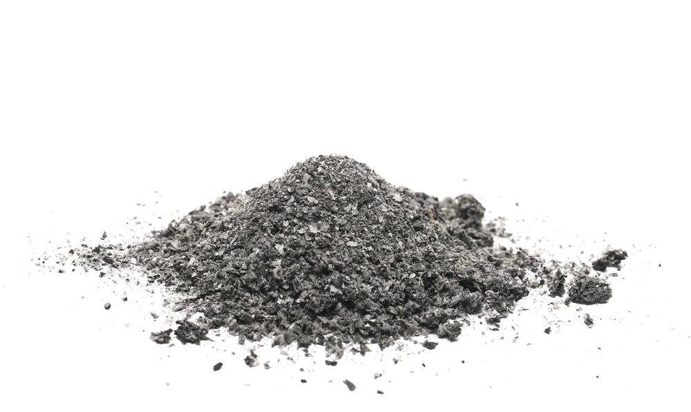 Ash,Pile,Isolated,On,White,Background,,Texture