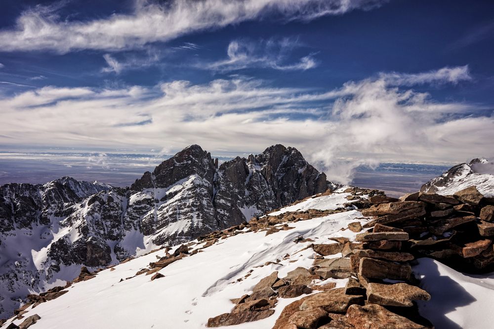Winter,Summit,View,Colorado,Rocky,Mountains.,Snow,Covered,Summit,Of