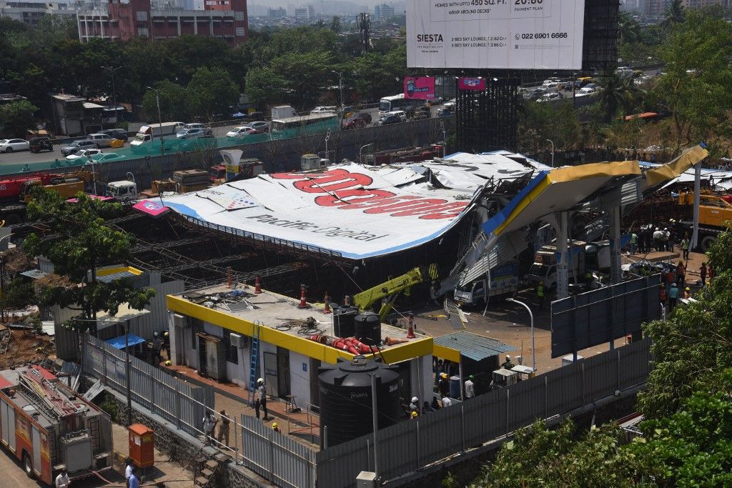 Billboard collapse in Mumbai leaves at least 14 dead, dozens injured