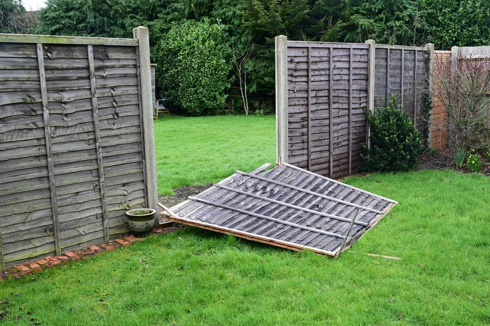Storm,"eunice",Damage,To,A,Garden,Fence,In,The,Uk
