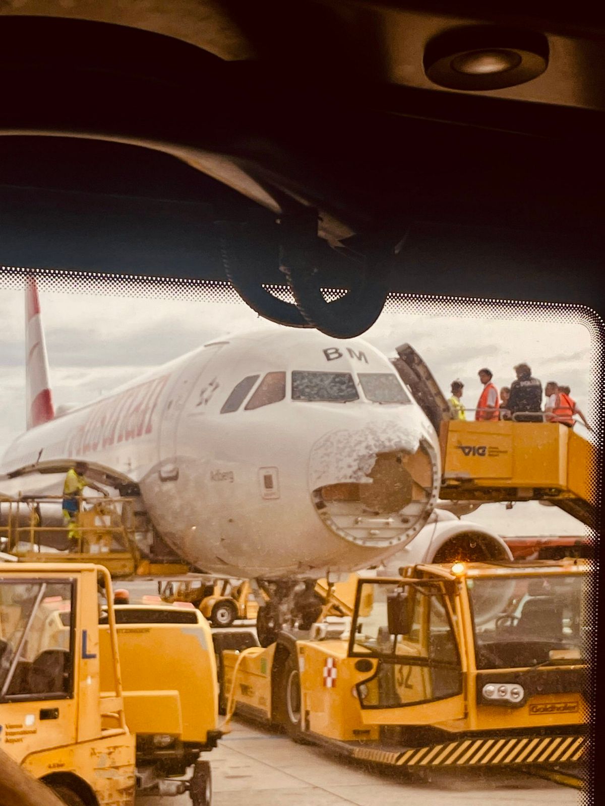 Passenger plane suffers severe hailstorm damage