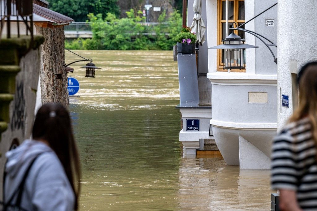 gátszakadás,áradás,németország,Floods in Bavaria - Passau