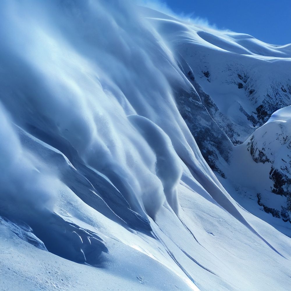 Snow,Avalanche,In,Mountain.,Powerful,Avalanche