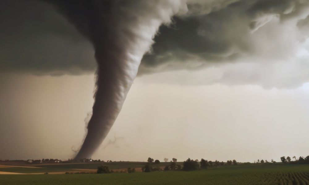 Tornadoes:,Violently,Rotating,Columns,Of,Air,With,A,Funnel,Shape.