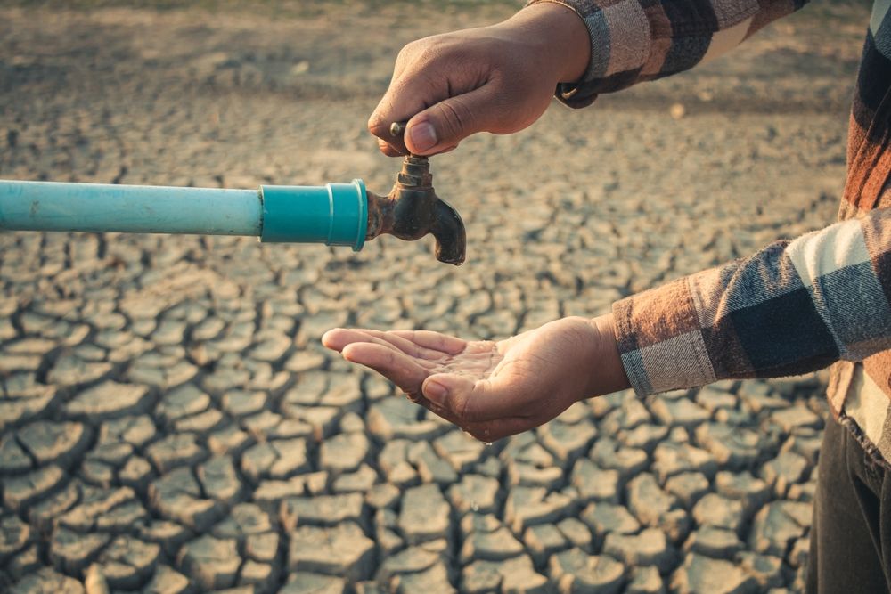 Hand,For,Drinking,Water,To,Live,Through,Drought,,Concept,Drought