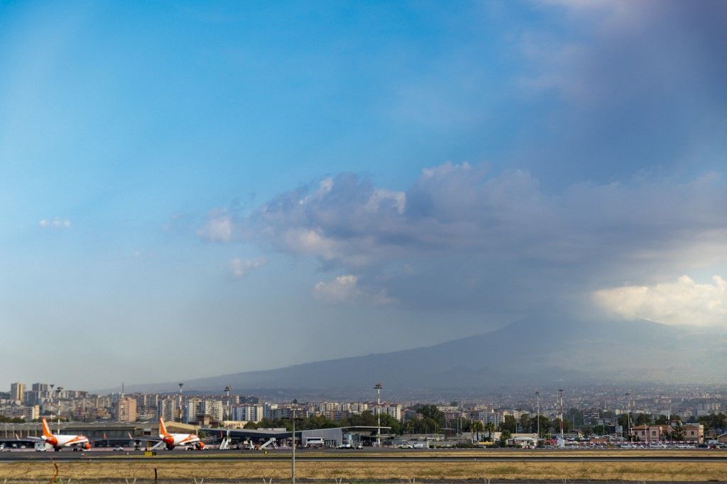 újabb kitörés, Etna, füst, hegy