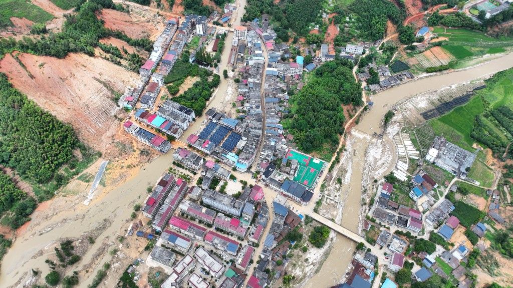 (SpotNews)CHINA-HUNAN-ZIXING-BAMIANSHAN YAO TOWNSHIP-TYPHOON GAEMI (CN)