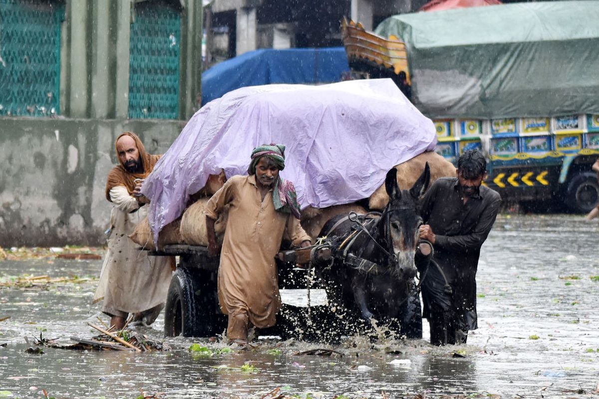 PAKISTAN-LAHORE-MONSOON-RAIN