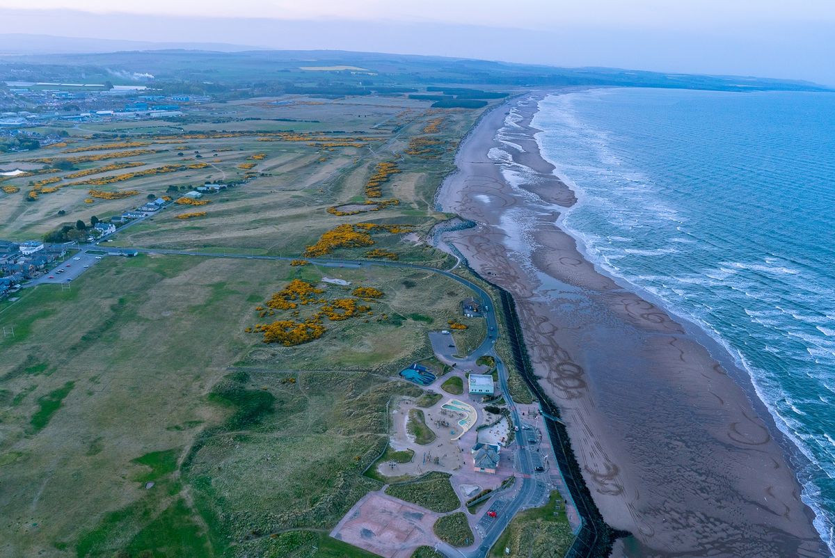 klímakatasztrófa,Montrose,,Angus,,Scotland,,2nd,Of,February,2021:,Aerial,View,Of