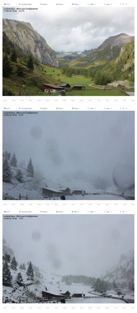 Early snowfall hits Austria’s Lucknerhaus region