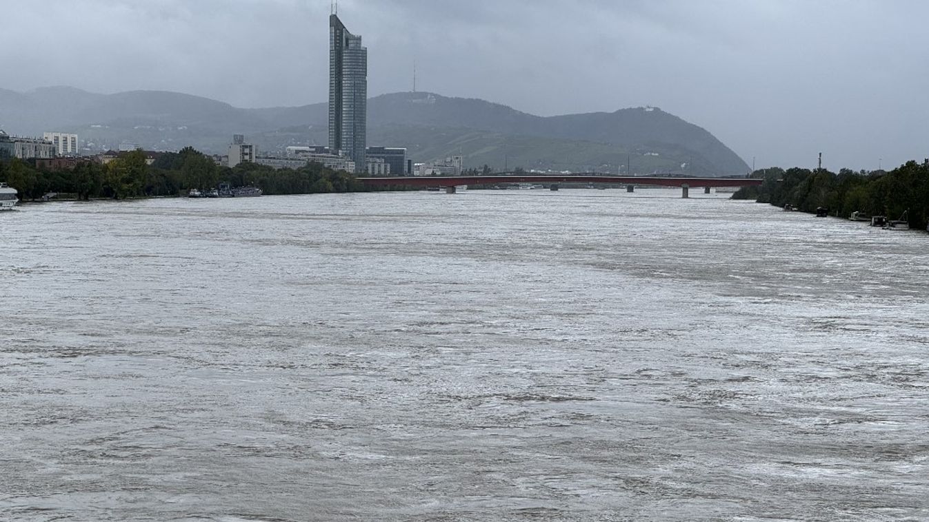 Heavy rainfall adversely affect the capital Vienna, Austria