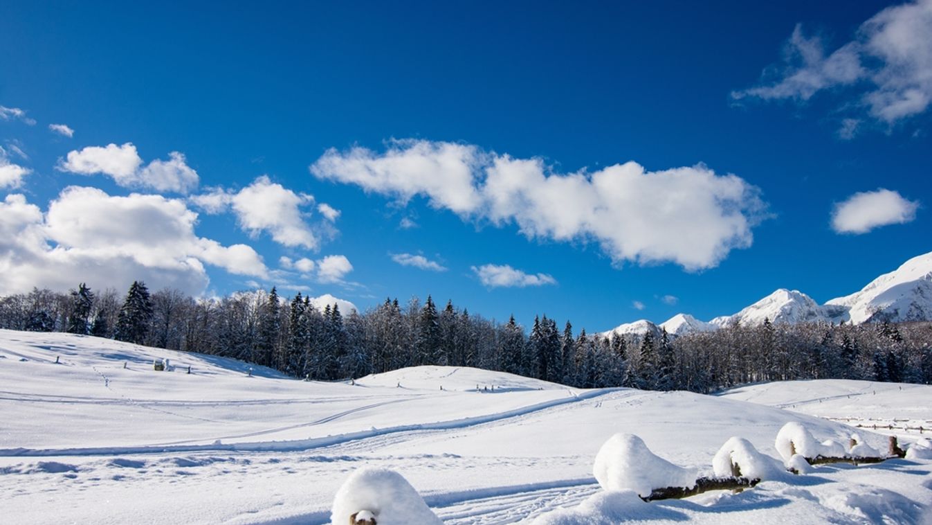 Winter,Holidays,In,The,Snow,In,The,High,Mountains