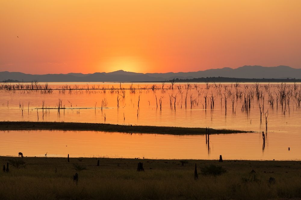 zambia, víz, tó, víztározó