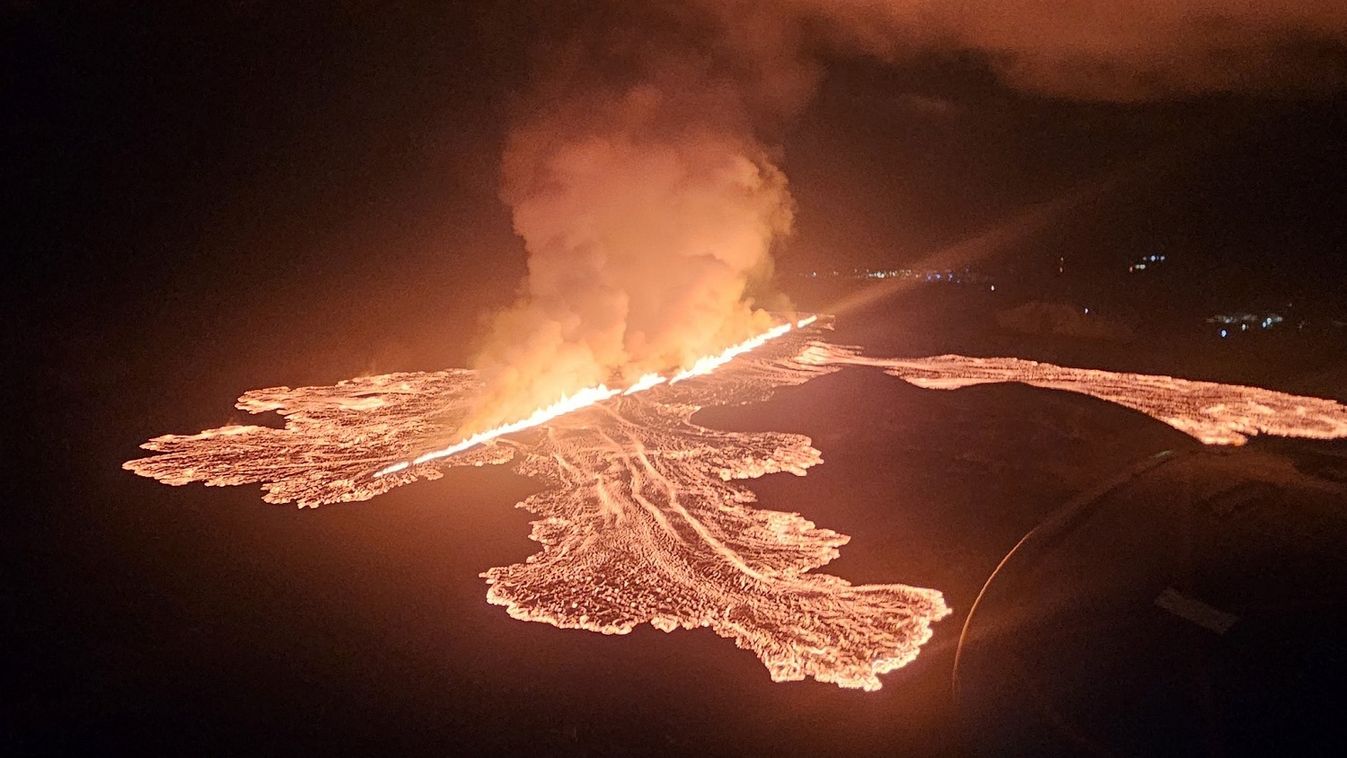 Volcano erupts in Iceland