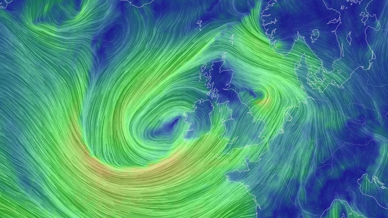 Satellite view shows Storm Herminia over UK