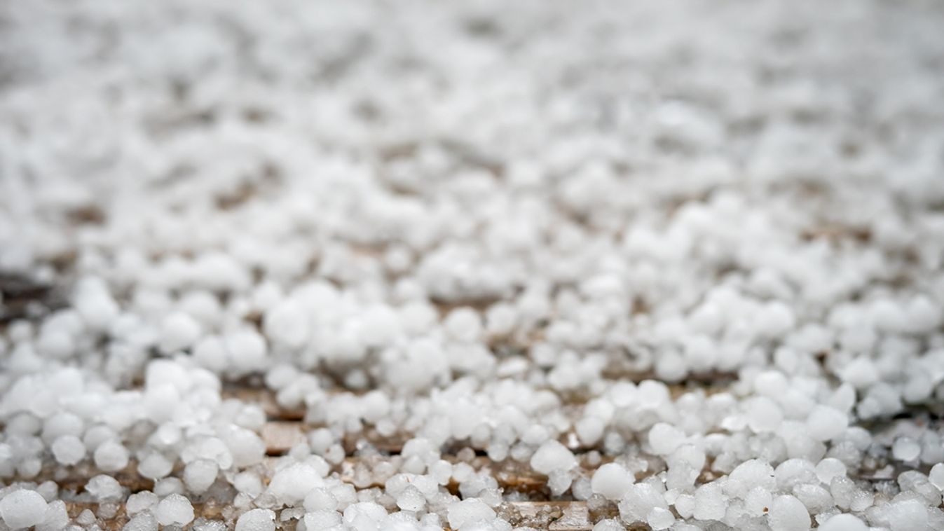 Hail,On,The,Terrace,,Bad,Weather.,Hailstorm,In,The,Spring.