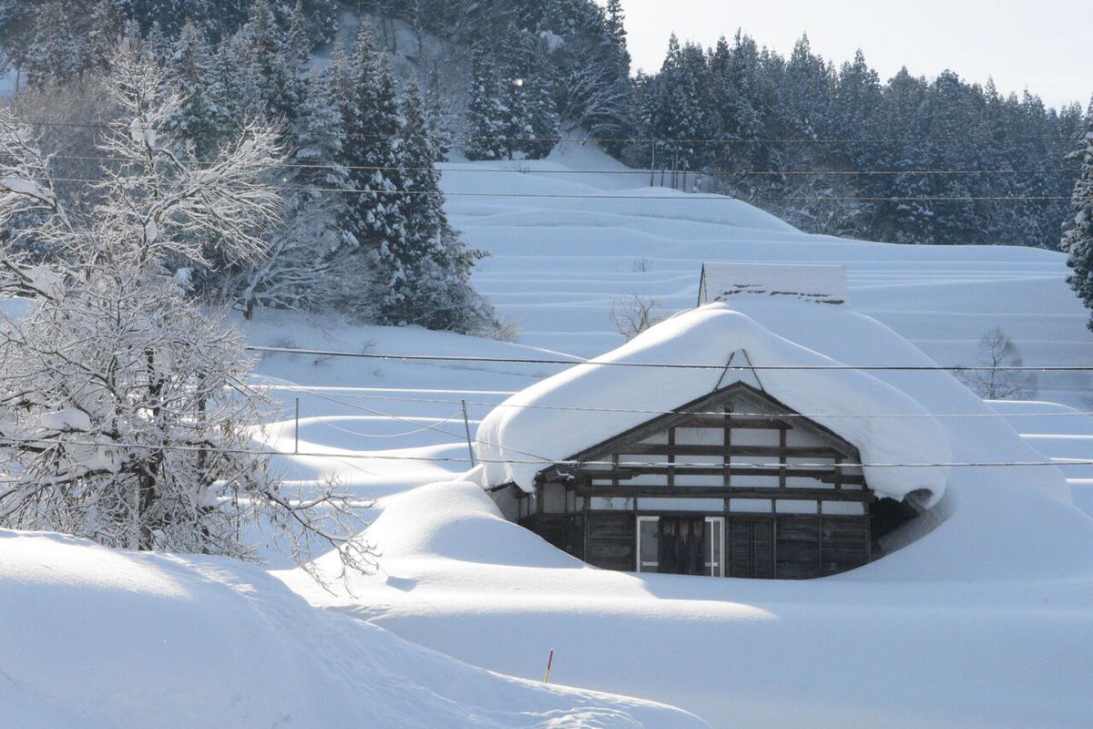 tél, havazás, japán