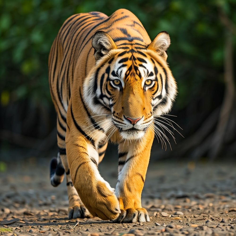 tigris sétál a vadonban