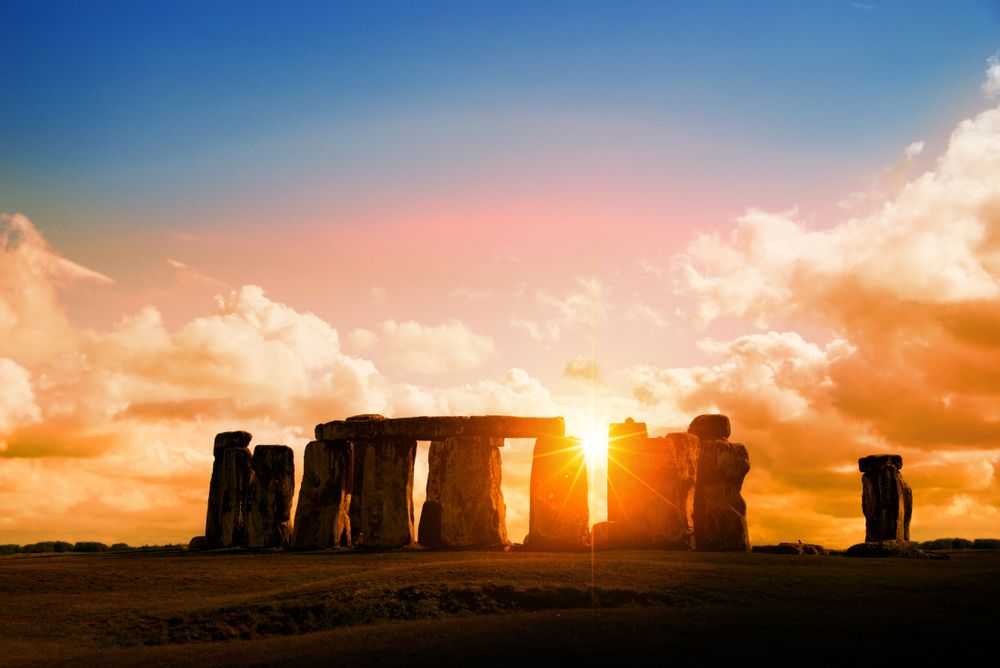 Napfelkelte a Stonehenge-nél.