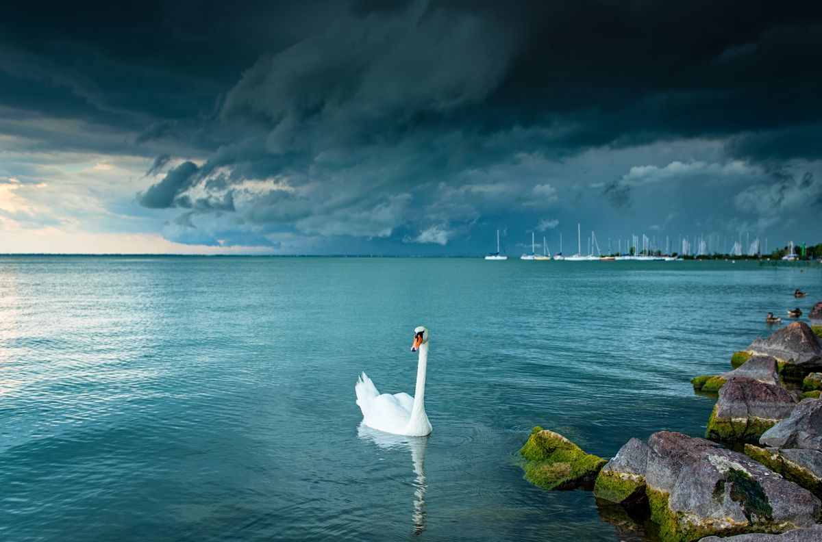 Storm,And,Dark,Clouds,Over,Lake,Balaton