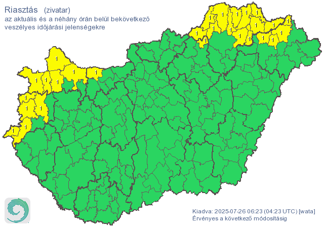 Zivatarokkal érkezik a hidegfront