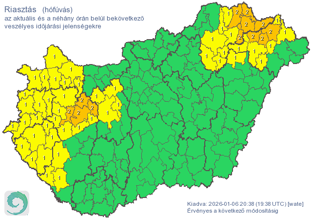 Hóátfúvás miatt adtak ki riasztást