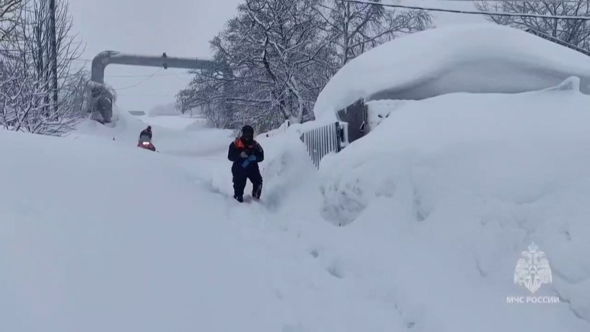Hatalmas volt a havazás Kamcsatkán