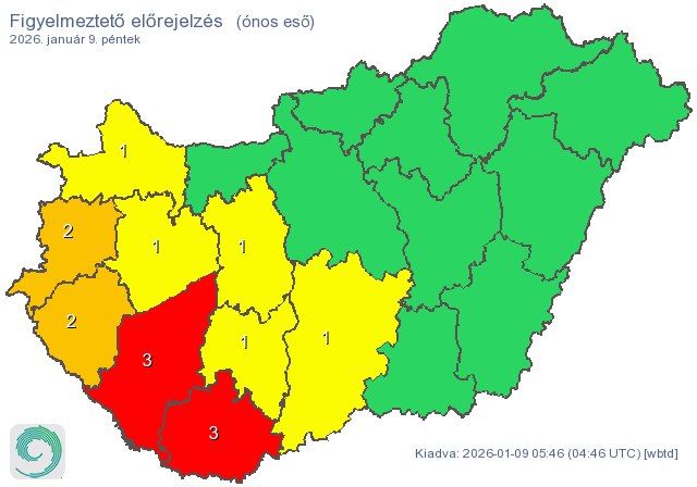 Figyelmeztetés ónos esőre