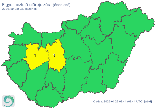 Mai figyelmeztetés ónos esőre