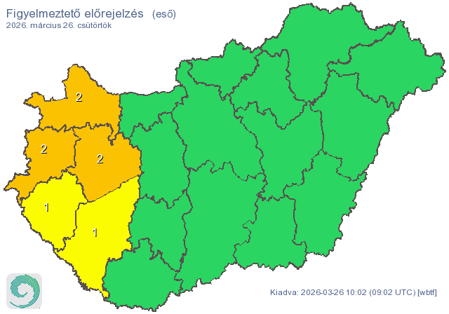 Több térségben jelentős eső is előfordulhat