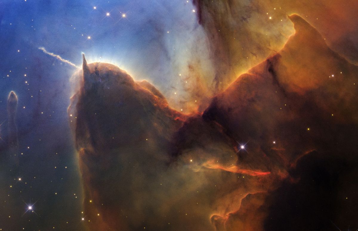 Space scientists celebrate Hubble's 36th birthday with space 'sea slug'