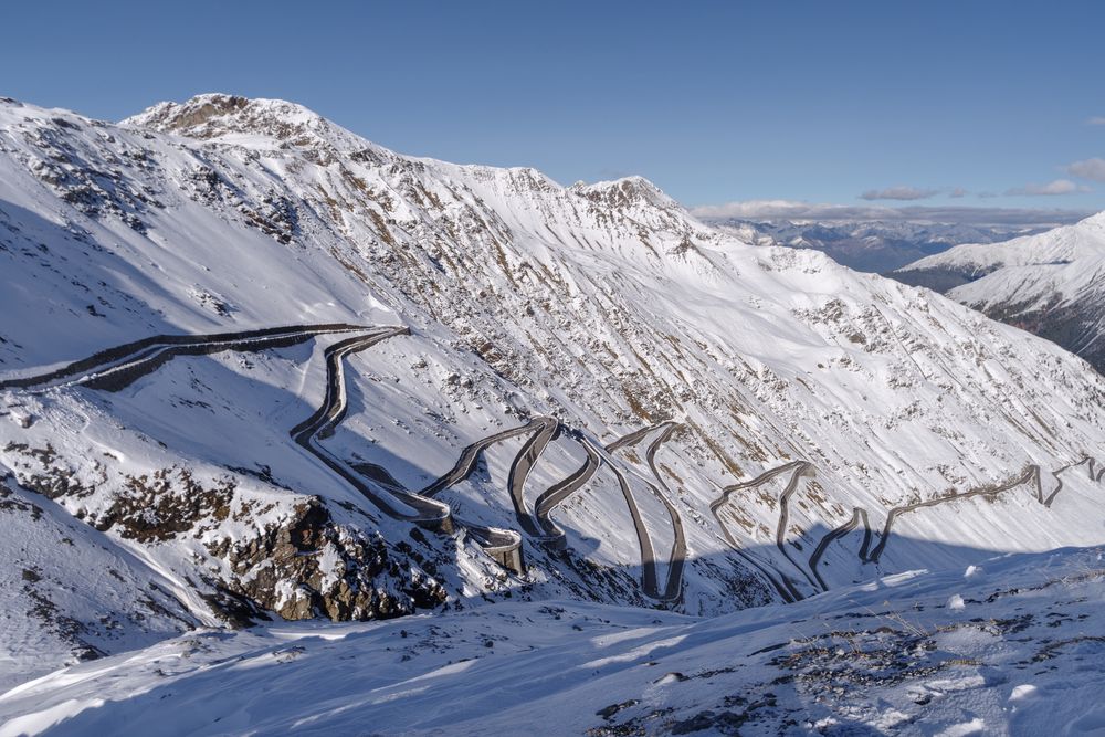 Leesett a hó a Stelvio-hágónál